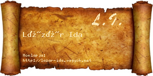 Lázár Ida névjegykártya
