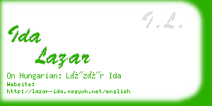ida lazar business card